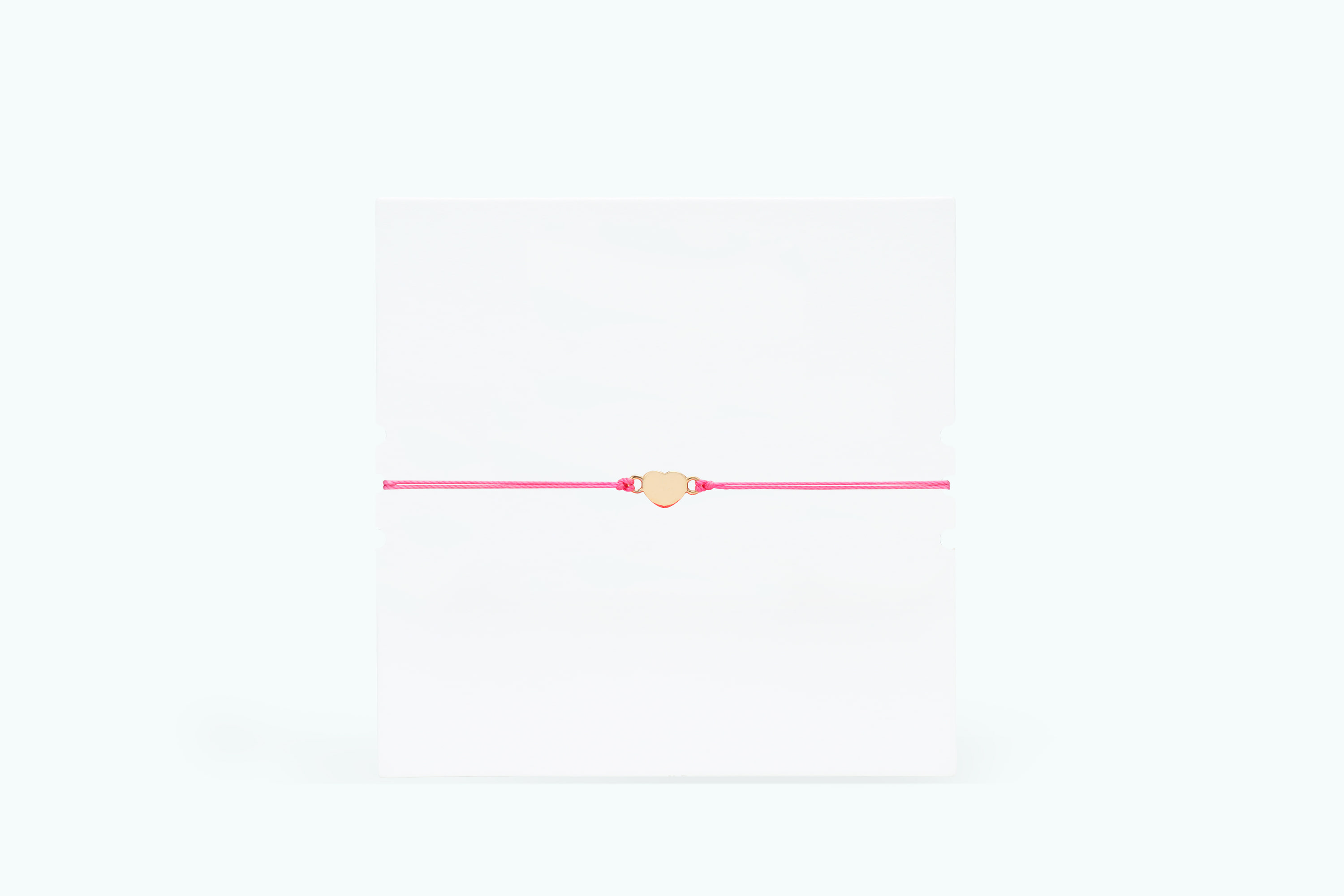비타민 Gold 실팔찌 Pink Heart (14K)