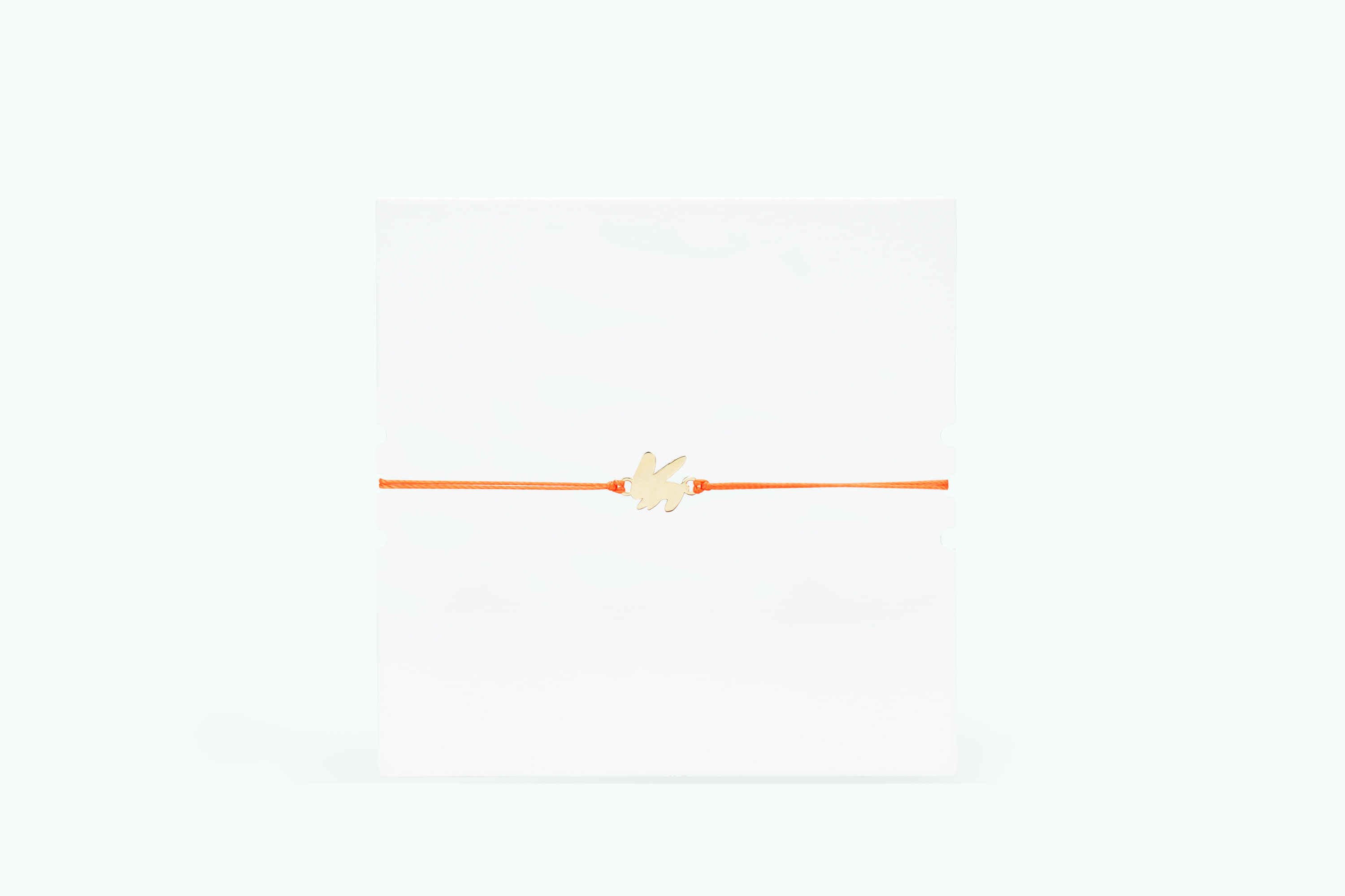 비타민 Gold 실팔찌 Neon Orange Bunny (14K)
