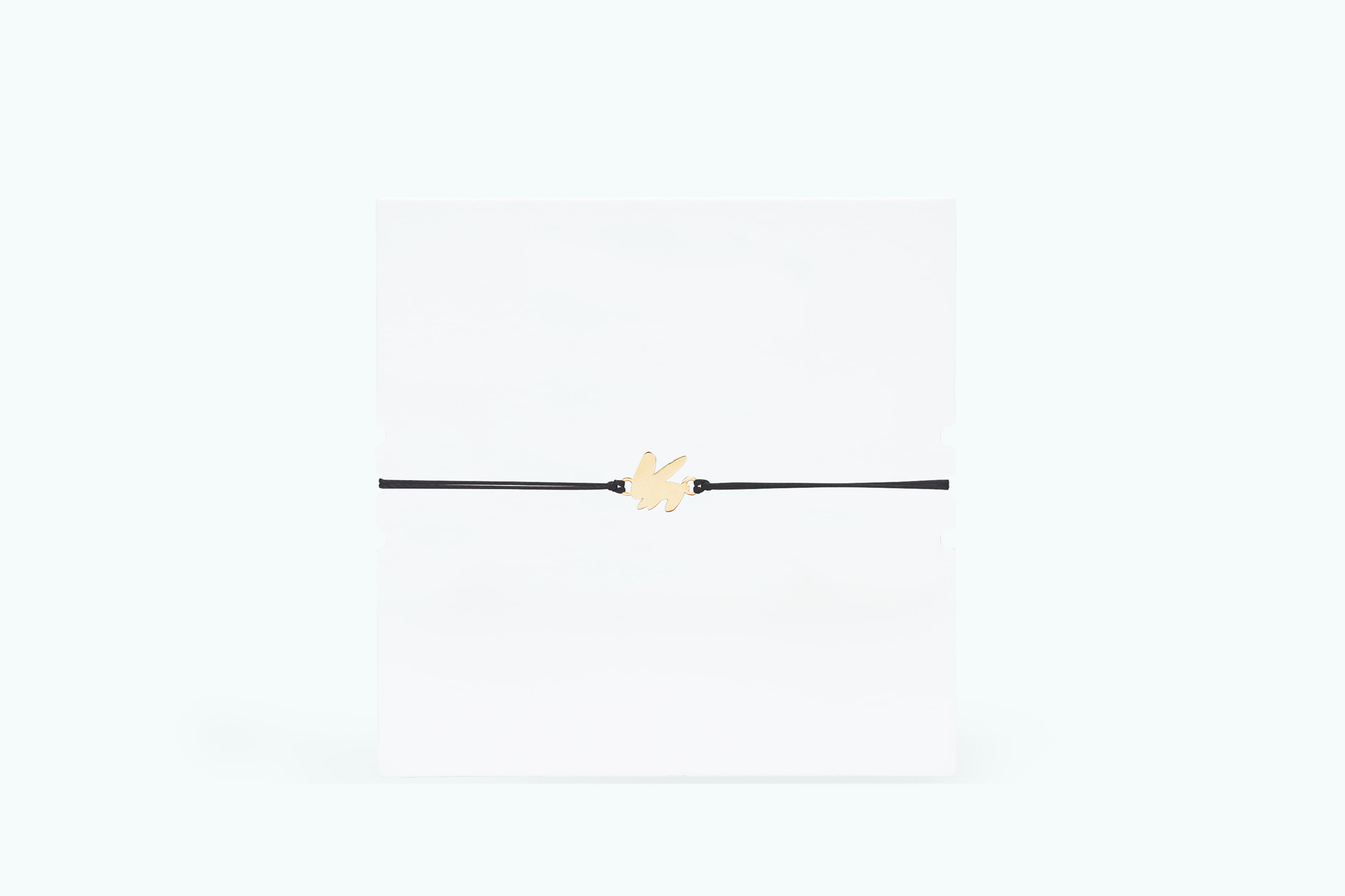 에센셜 Gold 실팔찌 Black Bunny (14K)