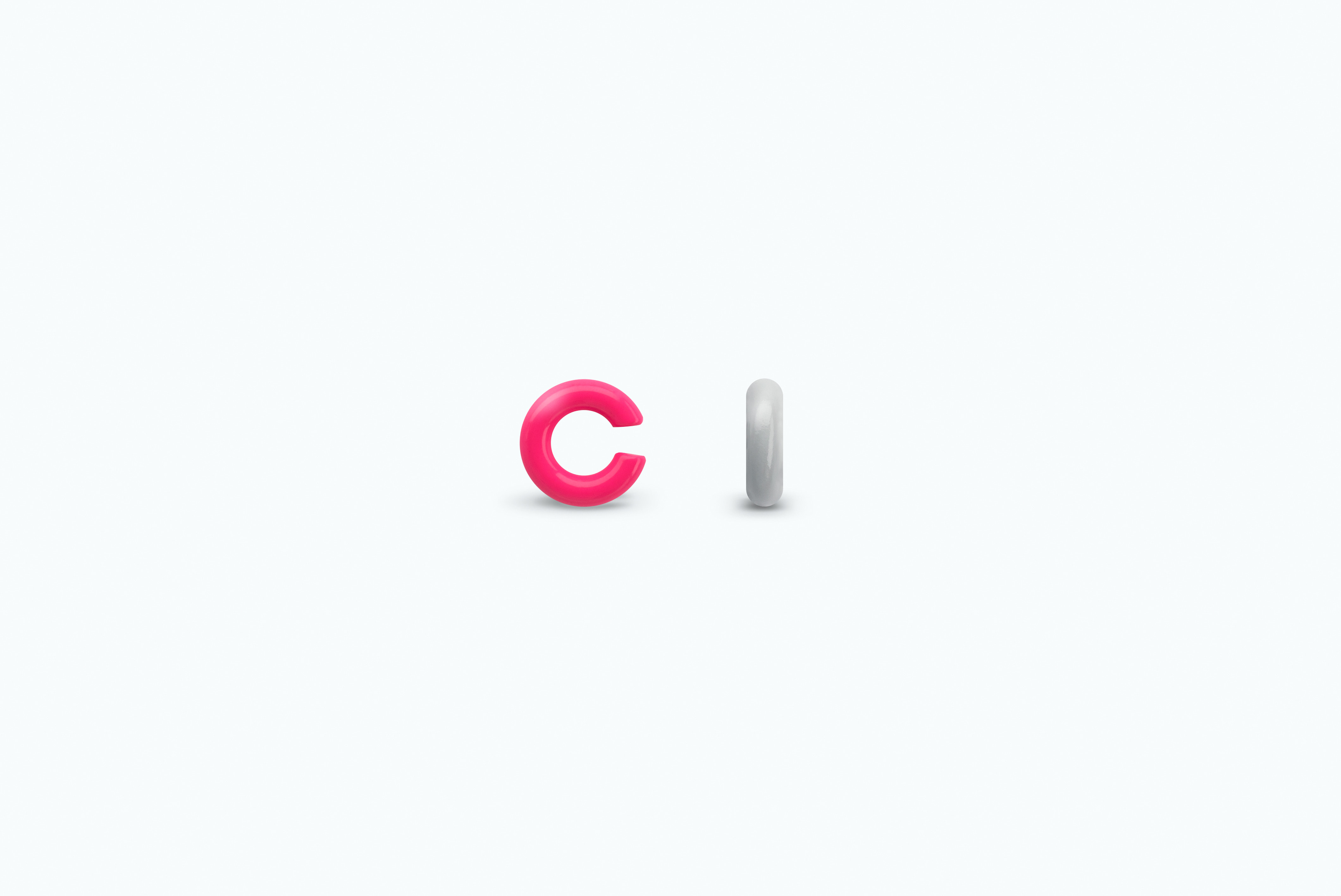[방탄소년단 제이홉, 차은우, 배우 이유리 착용]아이코닉 C형 이어커프 (M) set | Neon pink+Light gray