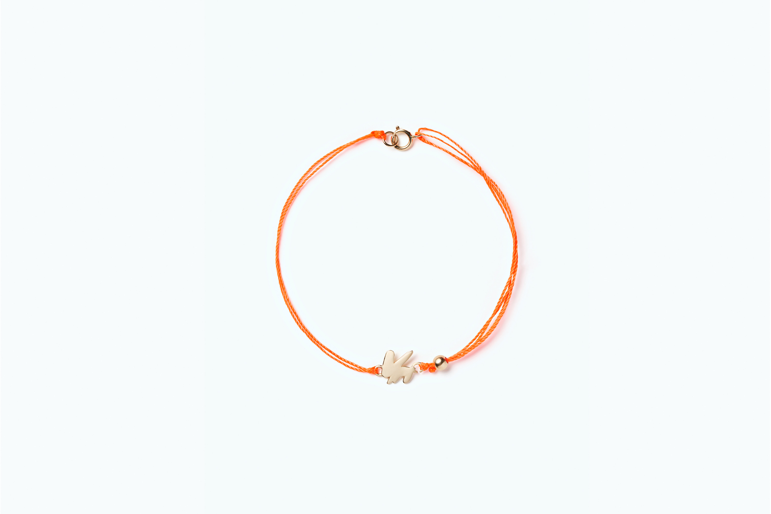 비타민 Gold 코드발찌 Neon Orange Bunny (14K)