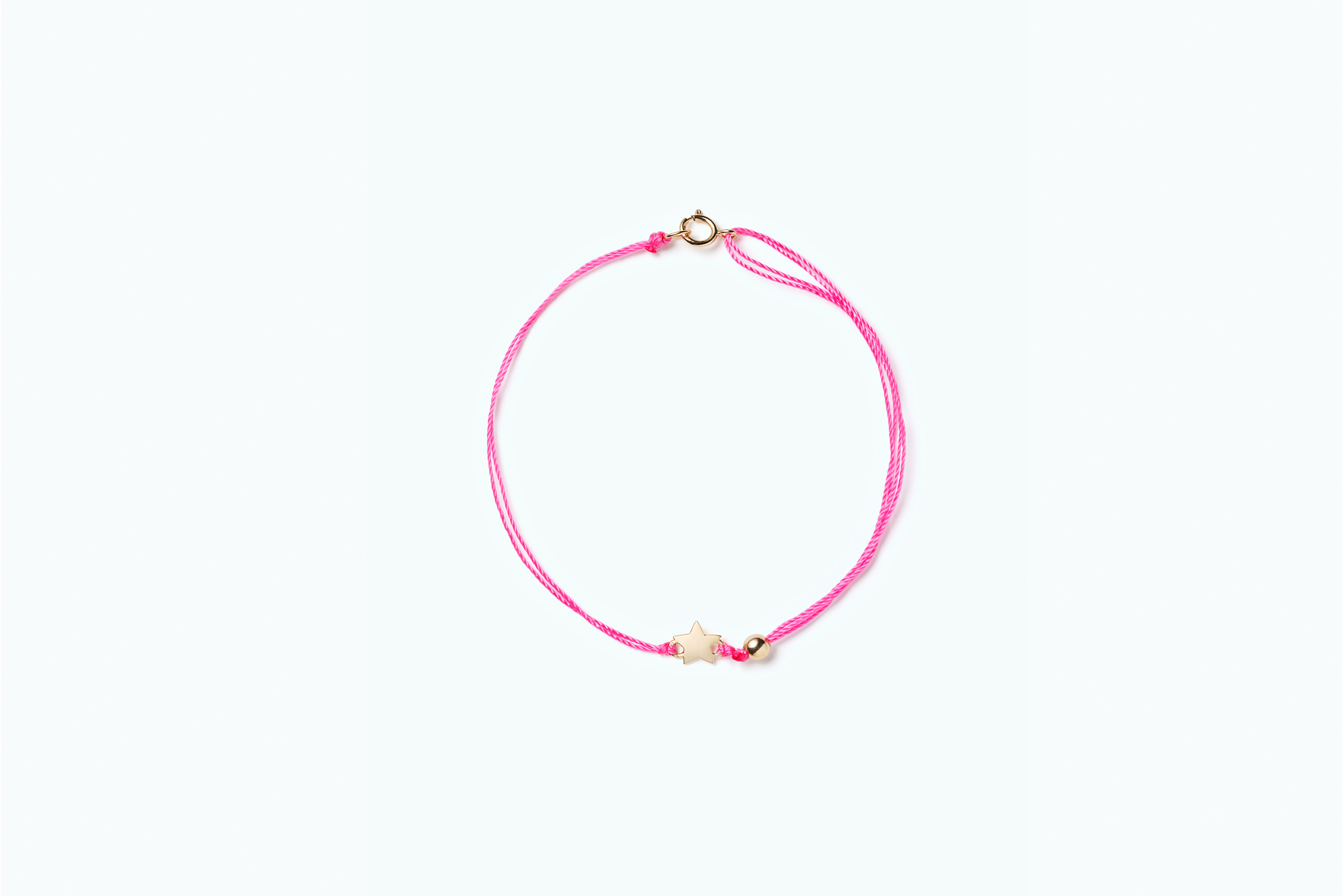 비타민 Gold 코드발찌 Neon Pink Star (14K)