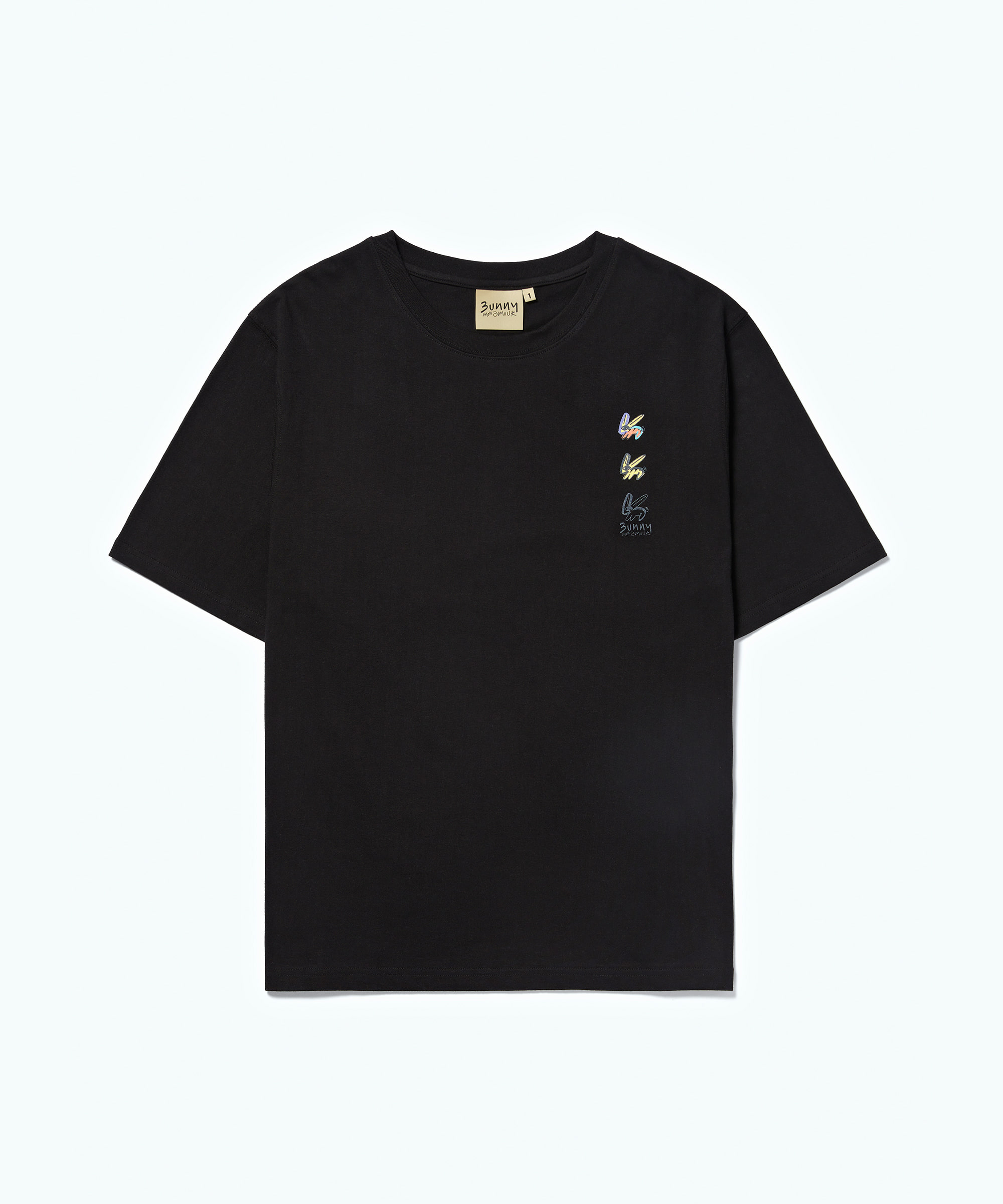 몽아모르 트리플 버니 티셔츠 Black